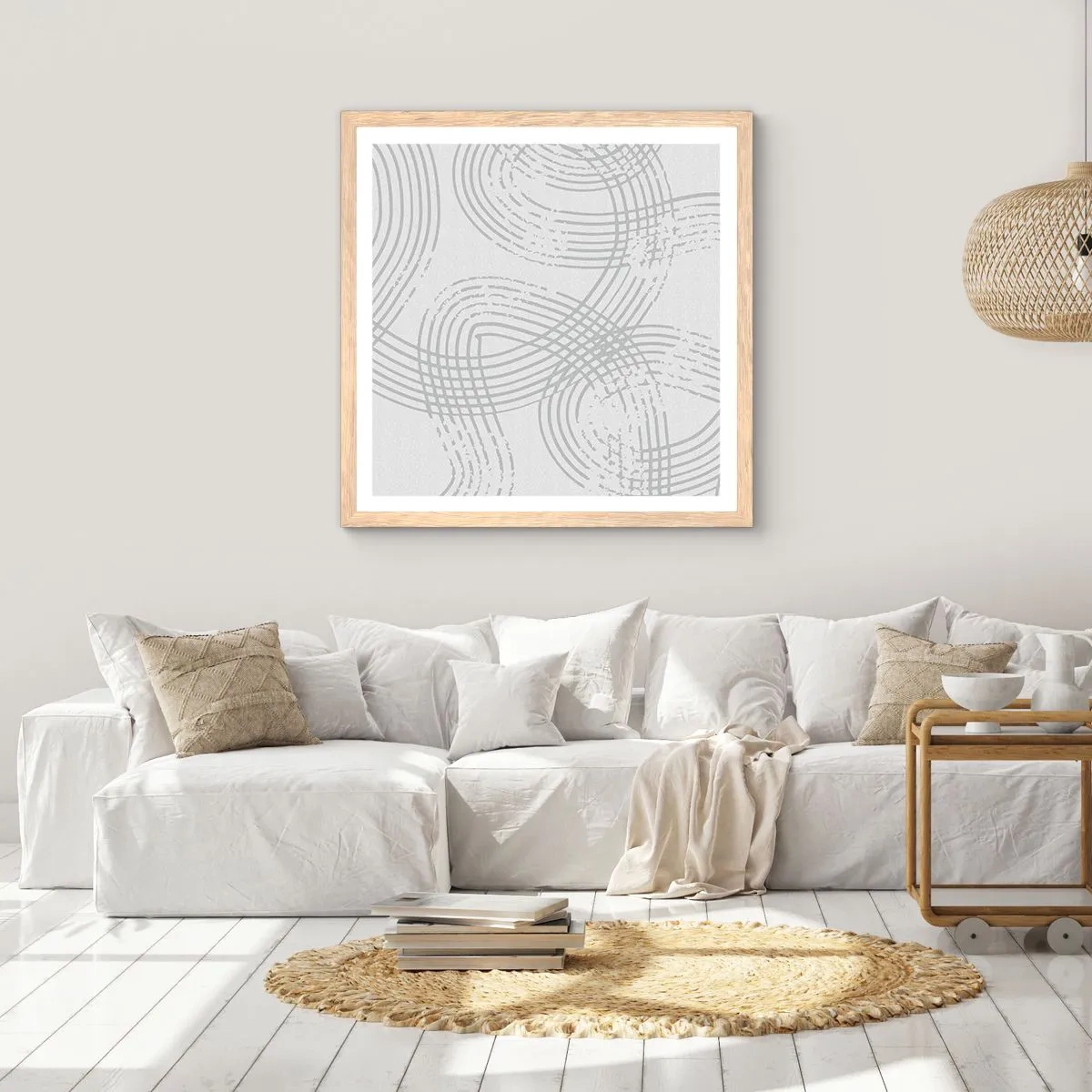 Affisch i ram av ljusek - Det finns ingen rak väg - 40x40 cm