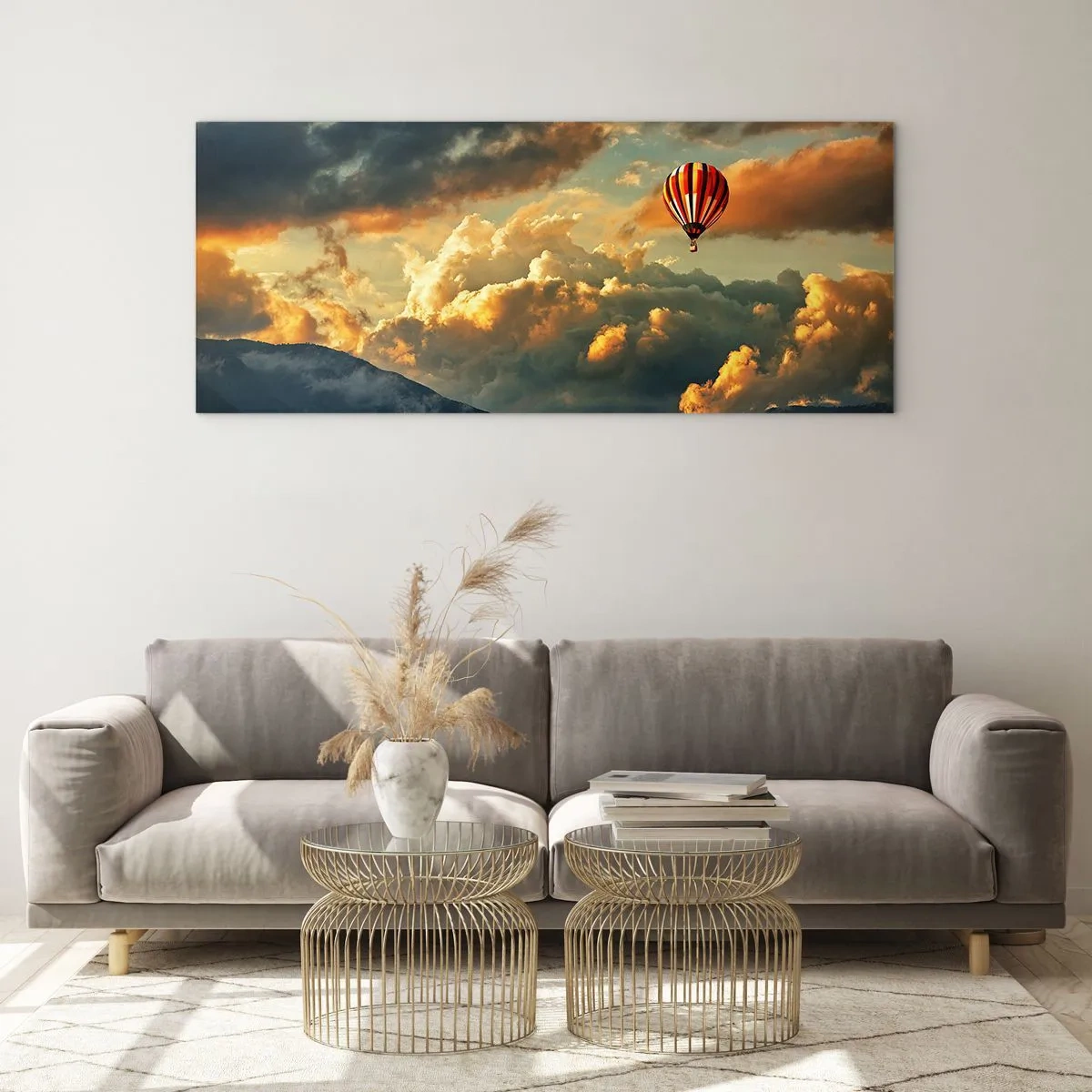 Glastavla - Bild på glas - Jag flyger för jag vill - 100x40 cm