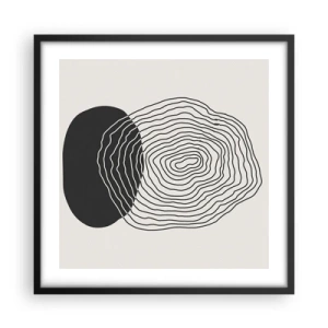 Affisch i svart ram - Varaktighet och vibration - 50x50 cm