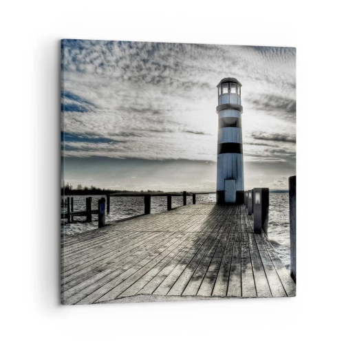 Canvastavla - Bild på duk - Seglare, jag väntar på er - 50x50 cm