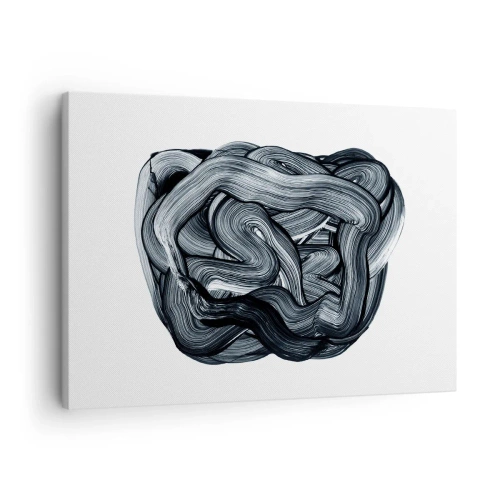 Canvastavla - Bild på duk - Abstrakt komposition i grå nyanser - 70x50cm - Det är inte så enkelt - Modern väggdekoration för vardagsrum och sovrum ARTTOR
