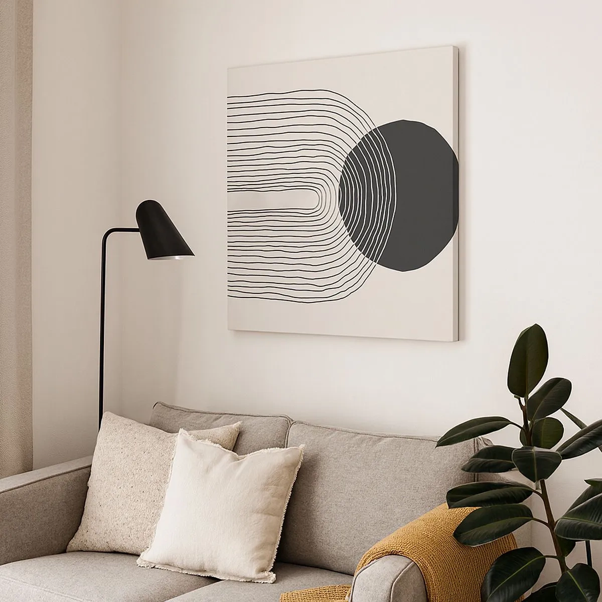 Canvastavla - Bild på duk - Darr och säkerhet - 30x30 cm