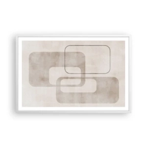 Affisch i vit ram - Geometrisk fug - 91x61 cm