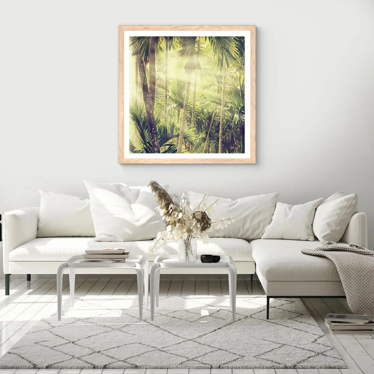 Affisch i ram av ljusek - I gröna glöden - 50x50 cm