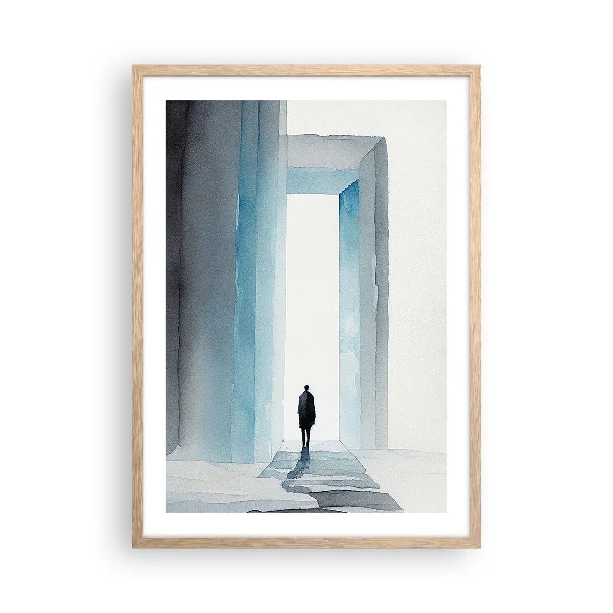 Affisch i ram av ljusek - Lev utan gränser - 50x70 cm