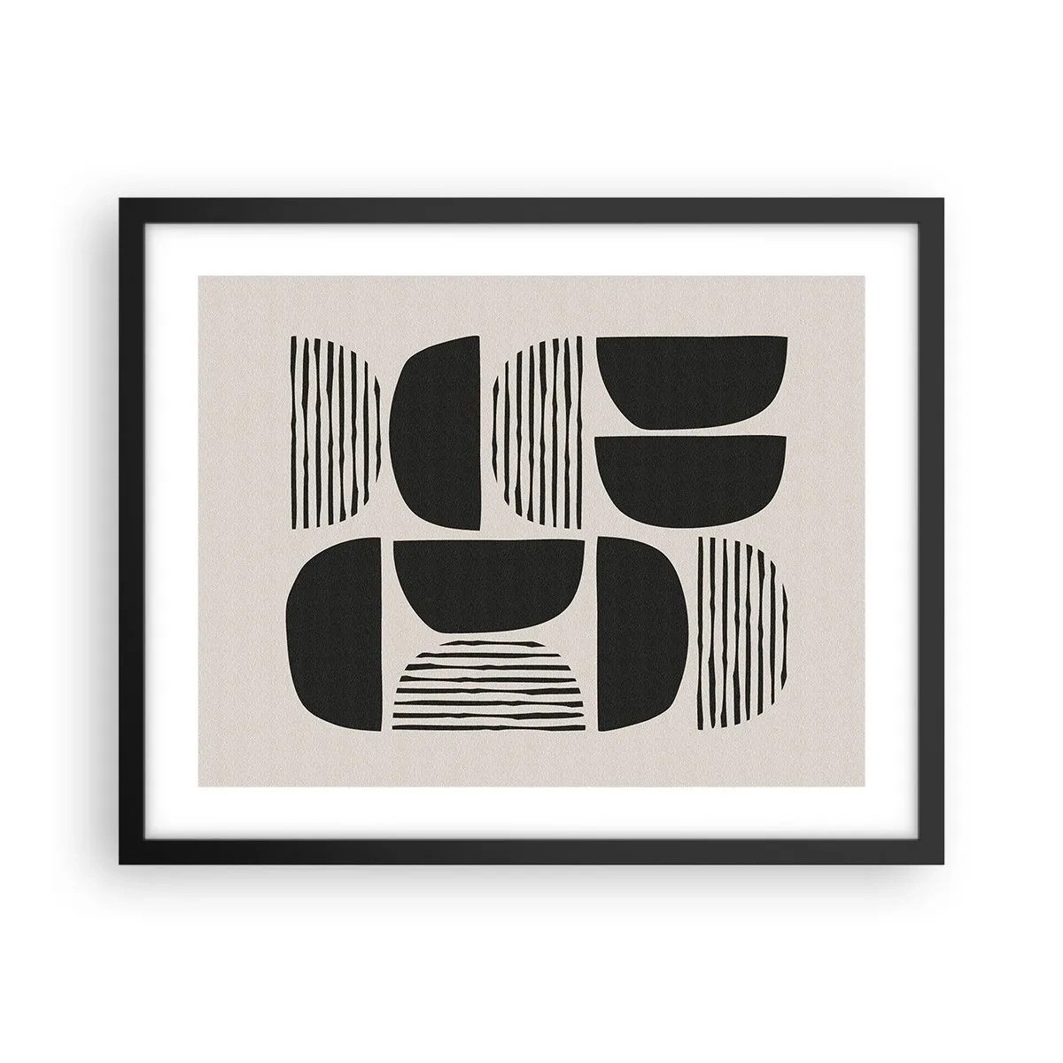 Affisch i svart ram - Arrangemang med halvor - 50x40 cm
