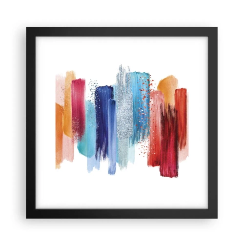 Affisch i svart ram - Upp och ner - 30x30 cm