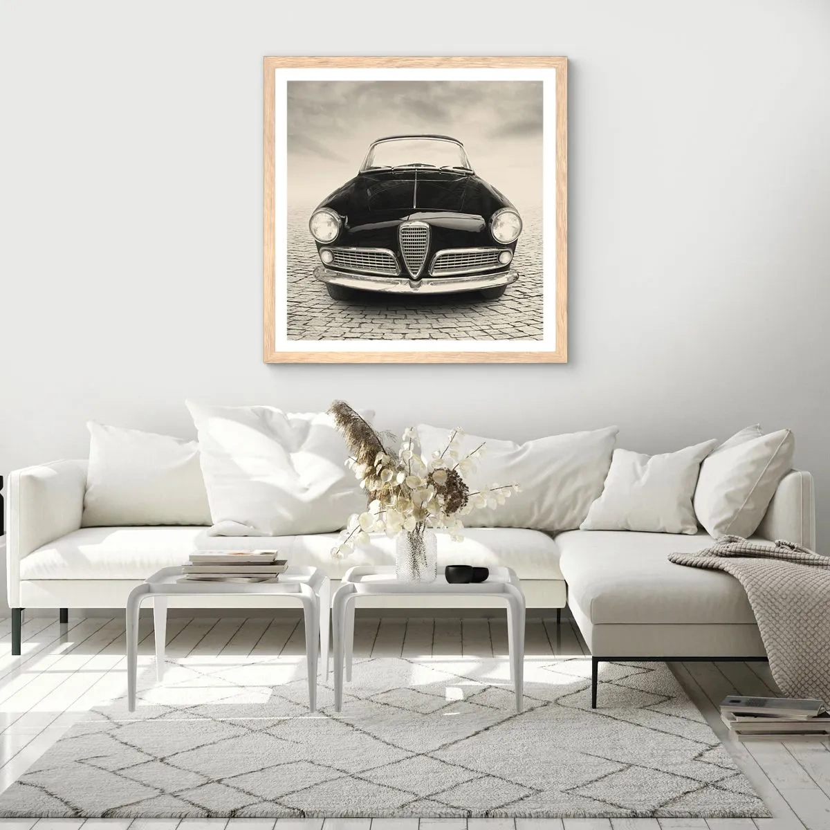 Affisch i ram av ljusek - Hur kan man inte älska mig? - 60x60 cm