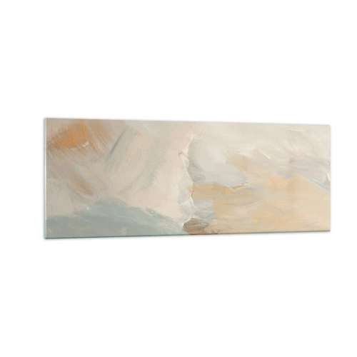 Glastavla - Bild på glas - Abstraktion - ett land av mildhet - 140x50 cm