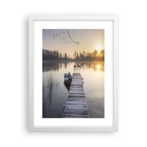 Affisch i vit ram - Kommer tillbaka om en viss tid - 30x40 cm