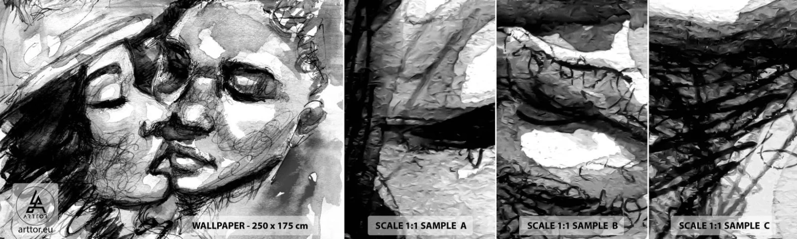 Fototapet Prov Standard Eco - Ett ömt ögonblick - Kyssar, Kärlek, Älskare - 100x30 cm