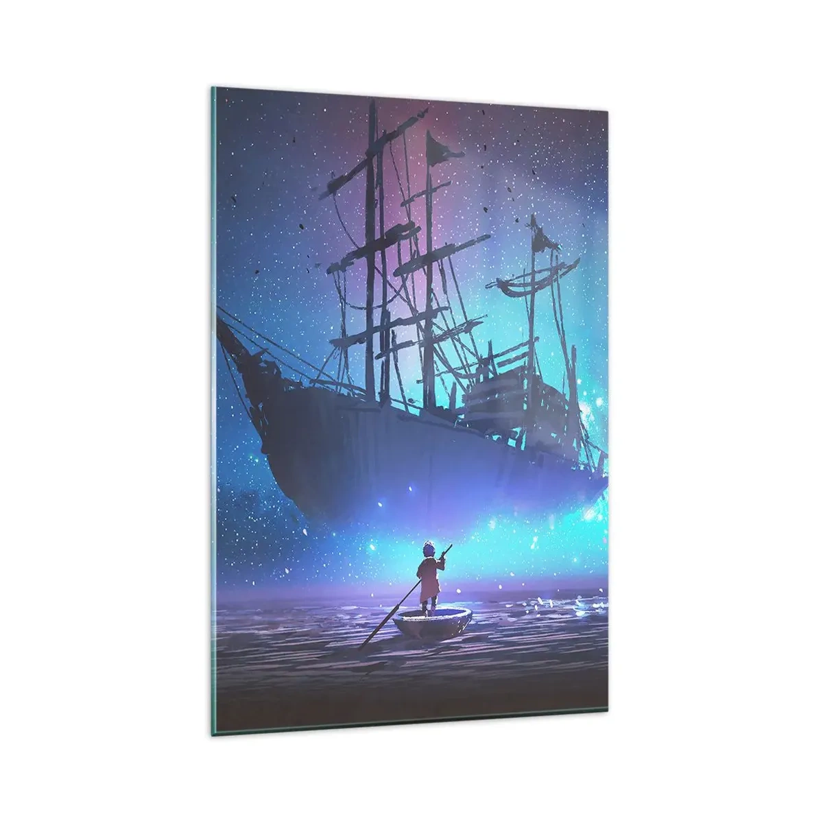 Glastavla - Bild på glas - Möte med havets myt - 80x120 cm