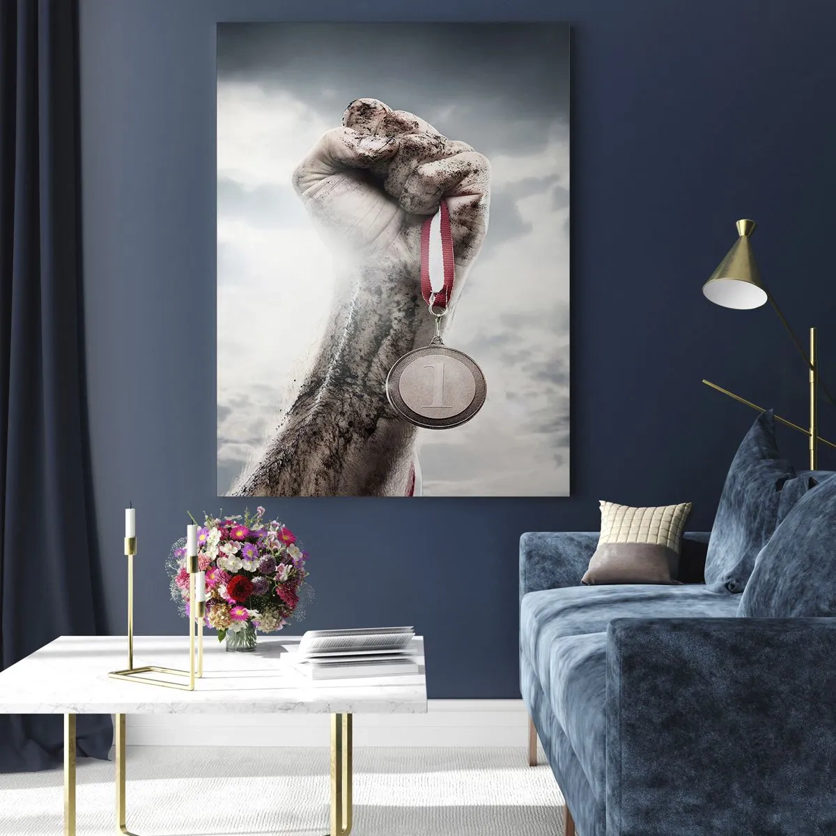 Glastavla - Bild på glas - Per aspera ad astra - 80x120 cm