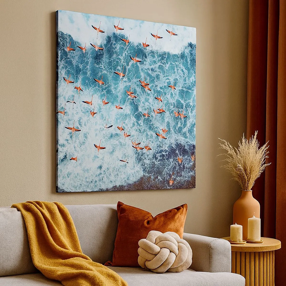 Canvastavla - Bild på duk - Kustparad - 30x30 cm