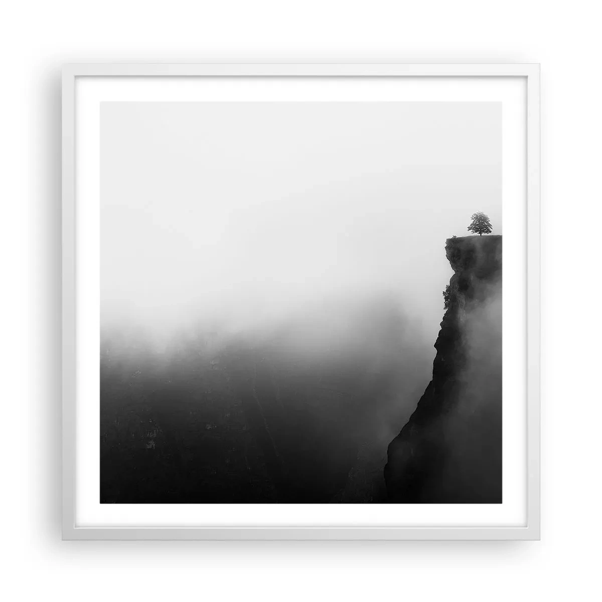 Affisch i vit ram - På världens gräns - 60x60 cm