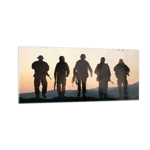 Glastavla - Bild på glas - Välkommen till vår värld - 100x40 cm