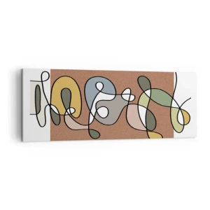 Canvastavla - Bild på duk - En abstraktion värd att le åt - 140x50 cm