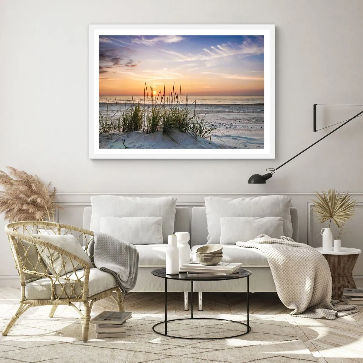 Affisch i vit ram - Titta, tänk, känn - 91x61 cm