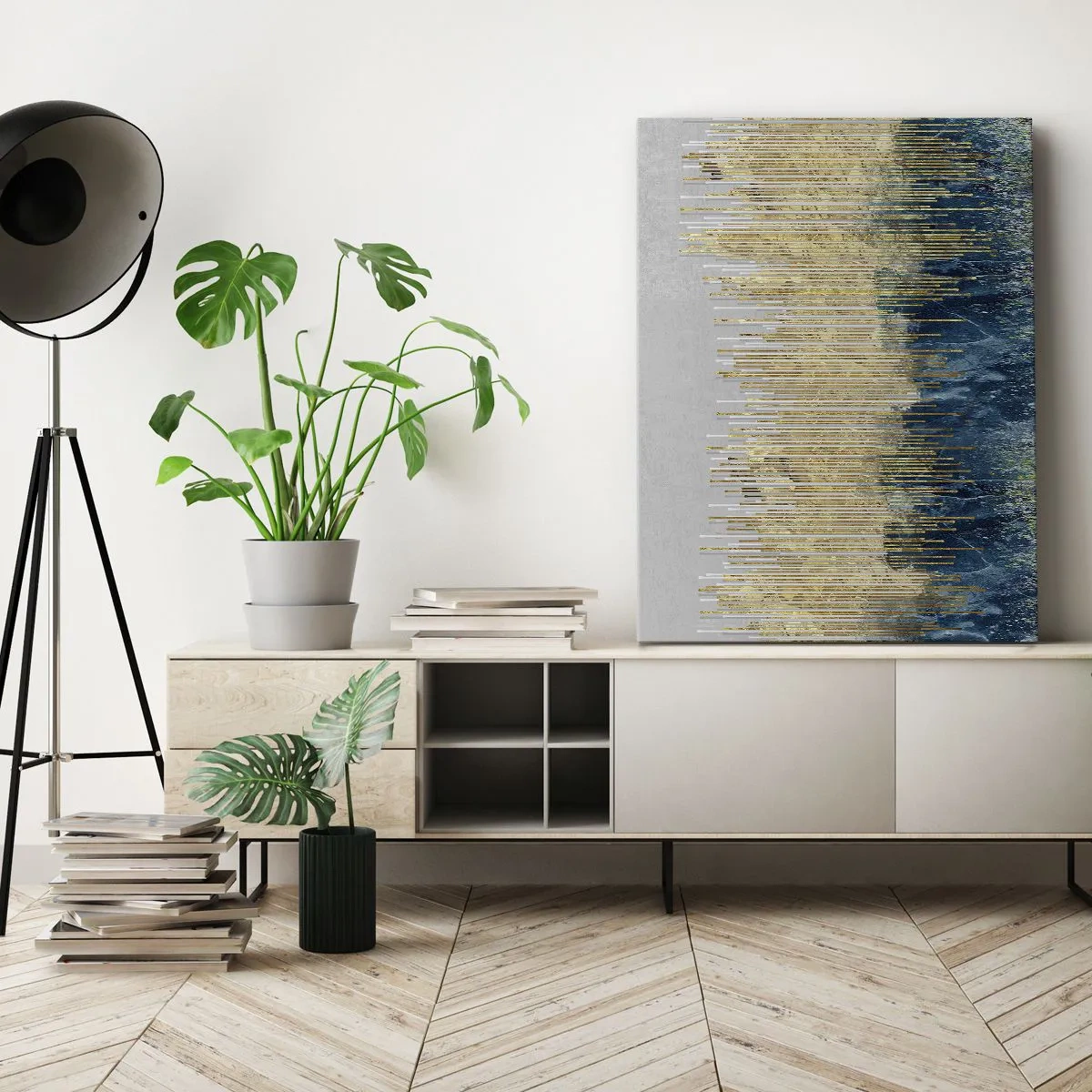 Canvastavla - Bild på duk - Förgylld gräns - 50x70 cm