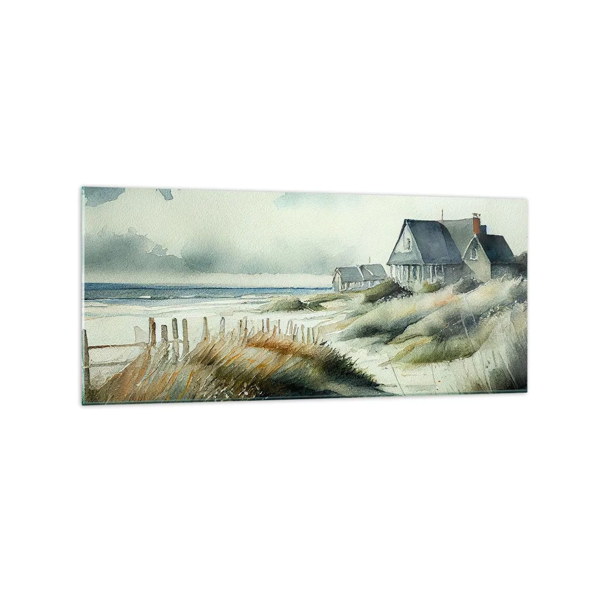 Glastavla - Bild på glas - Borta från liv och rörelse - 120x50 cm