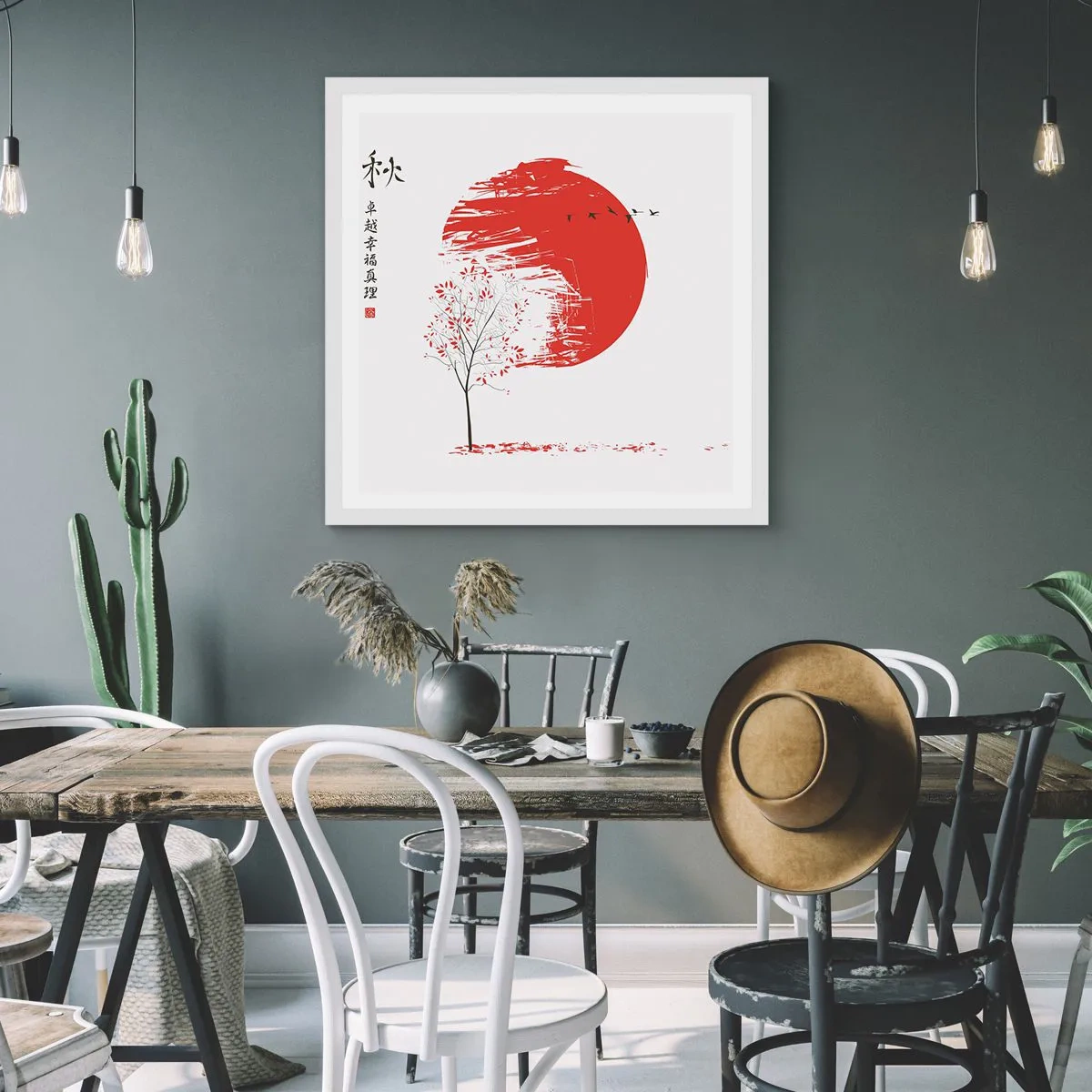 Affisch i vit ram - Känner du igen det här landet? - 40x40 cm