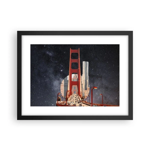 Affisch i svart ram - Alltid i centrum - 40x30 cm