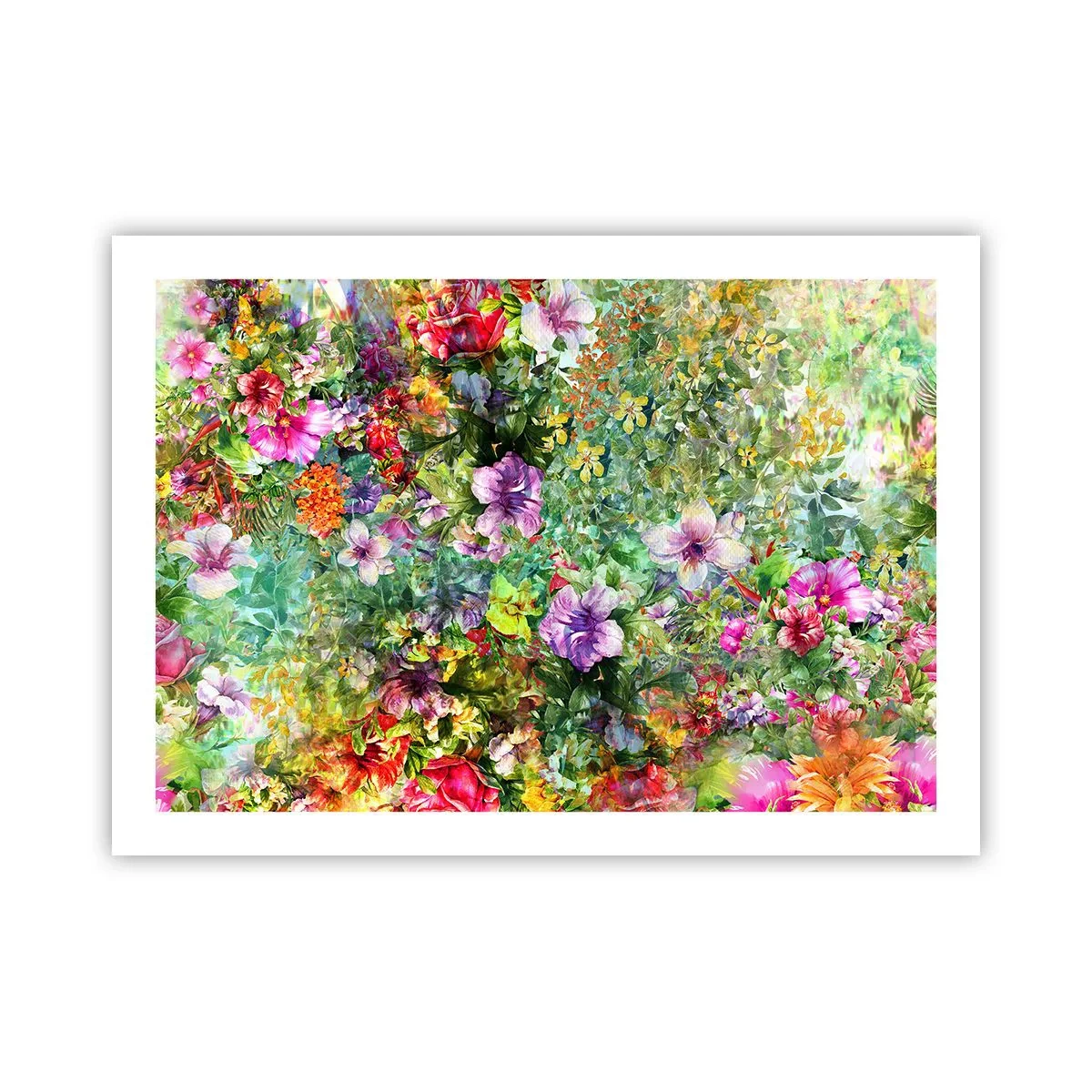 Affisch - Ta en dopp i blommorna - 70x50 cm