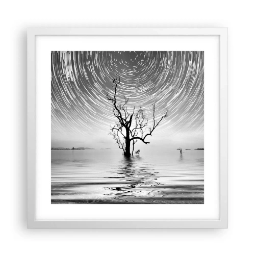 Affisch i vit ram - Naturens symfoni - 40x40 cm