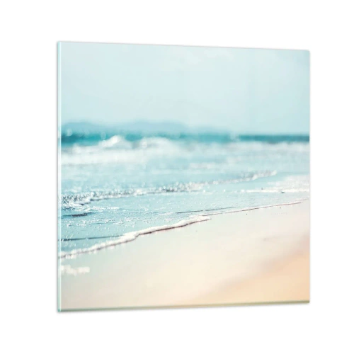 Glastavla - Bild på glas - Värme och brus - 30x30 cm