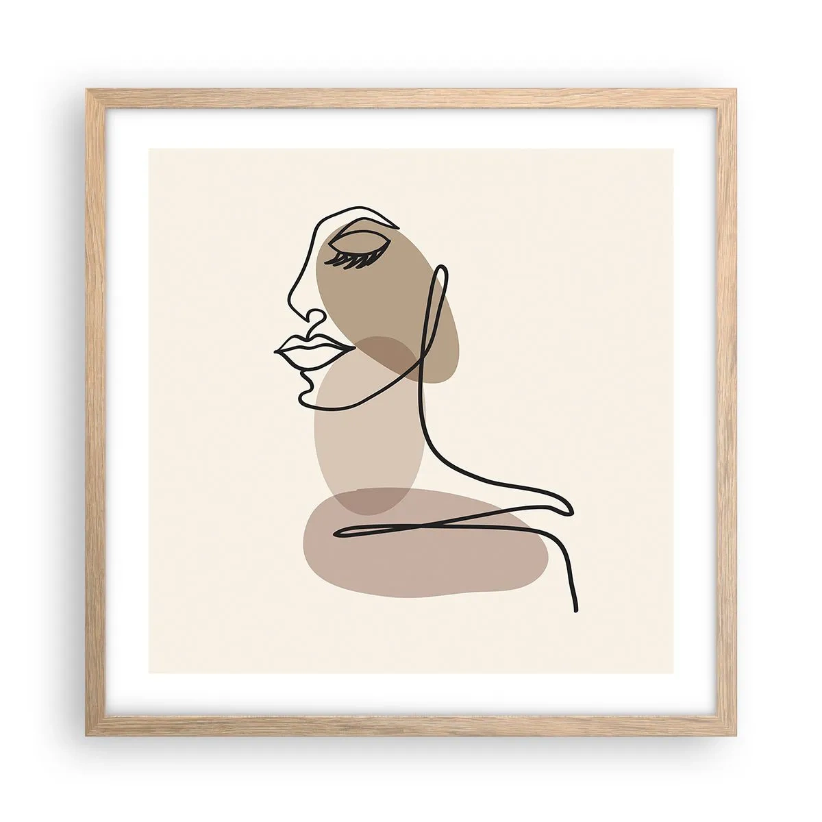 Affisch i ram av ljusek - Lyssnar på sig själv - 50x50 cm