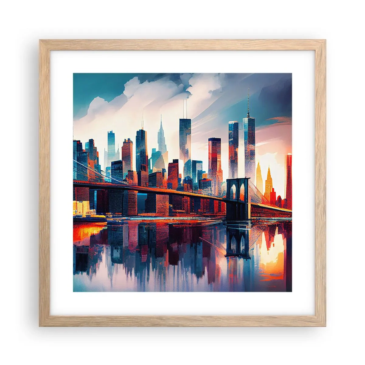 Affisch i ram av ljusek - Fenomenala New York - 40x40 cm