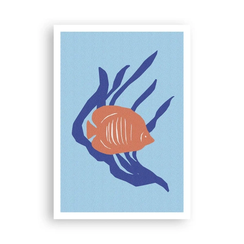 Affisch - Inneboende i korallvatten - 70x100 cm