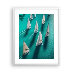 Affisch i vit ram - Tävla med vinden - 40x50 cm