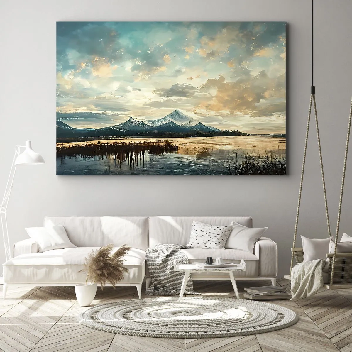 Canvastavla - Bild på duk - Under himlens skydd - 70x50 cm
