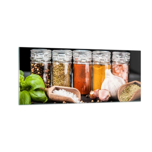 Glastavla - Bild på glas - Så att livet har smak - 100x40 cm