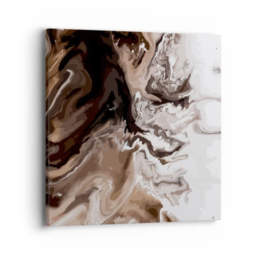 Canvastavla - Bild på duk - Färgabstraktion - 40x40 cm