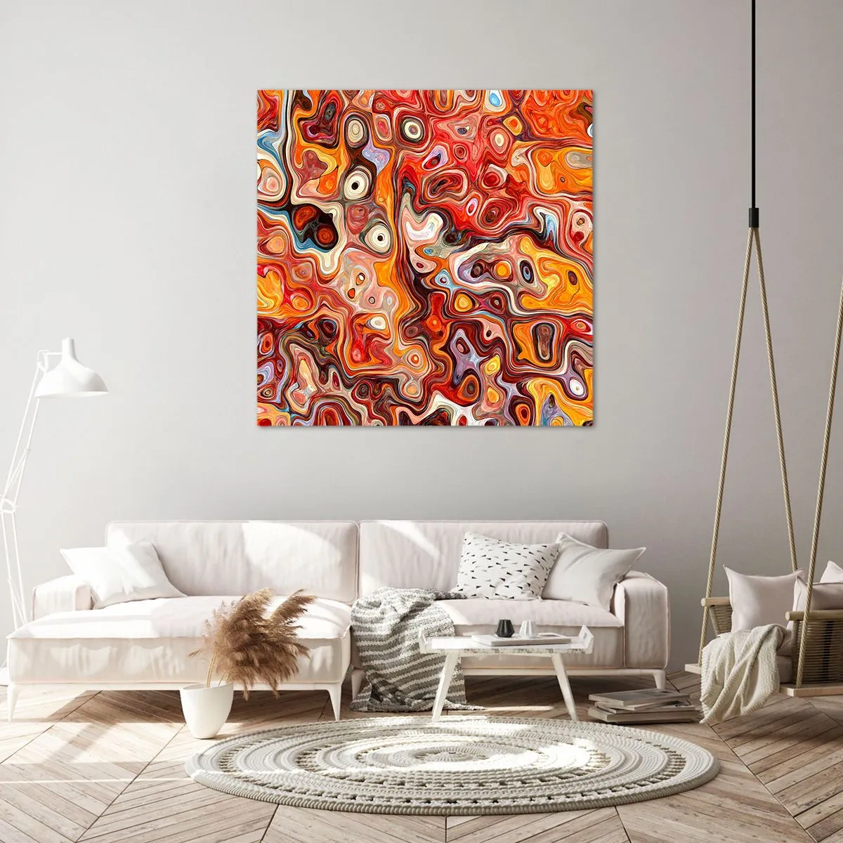 Canvastavla - Bild på duk - Om nötterna löstes upp i honung - 50x50 cm