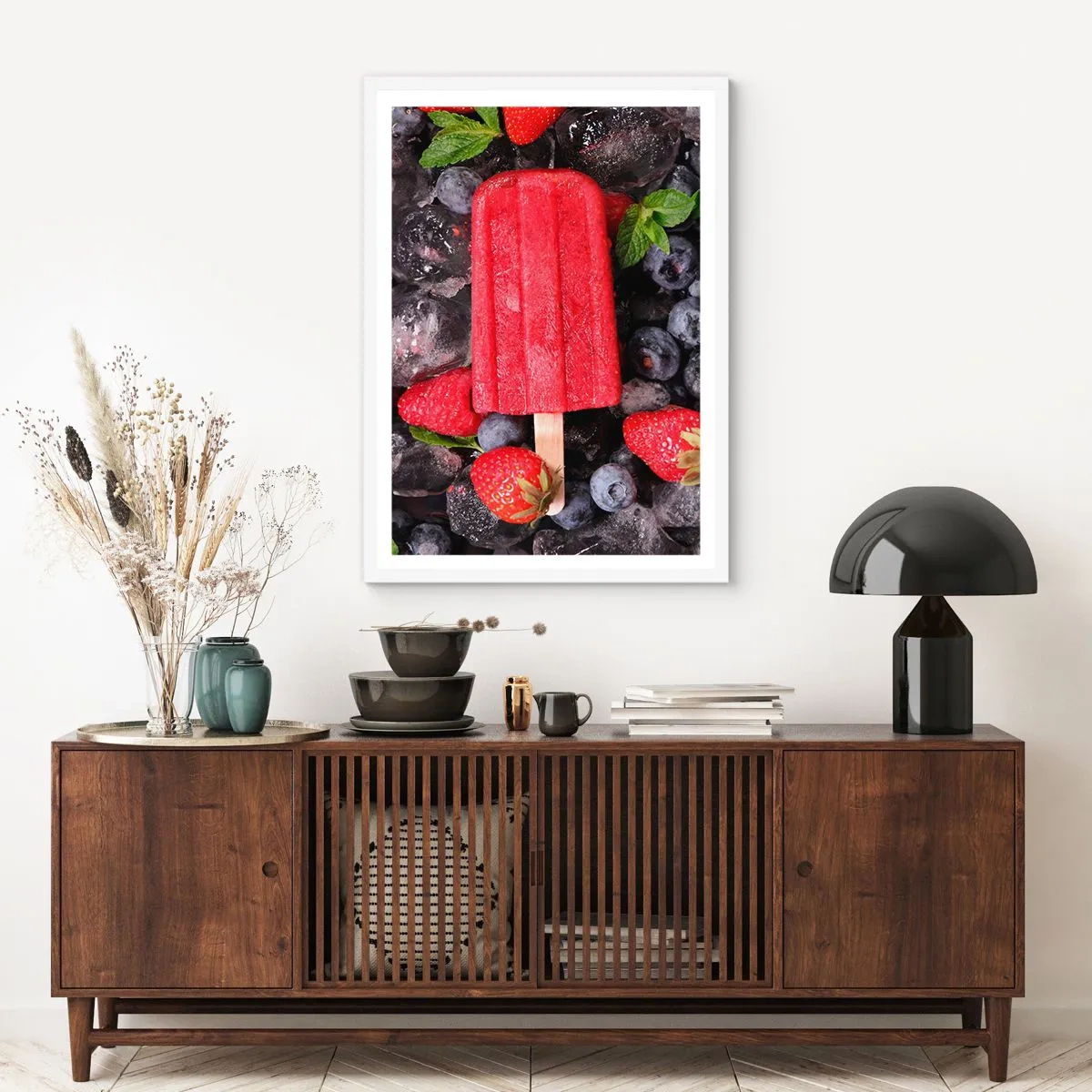Affisch i vit ram - En smak av varm sommar - 70x100 cm