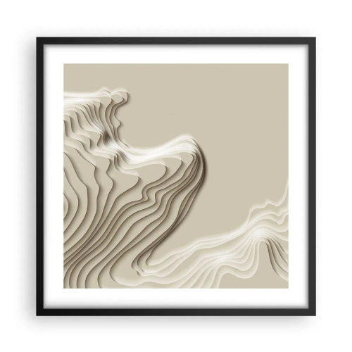 Affisch i svart ram - Konstens topografi - 50x50 cm
