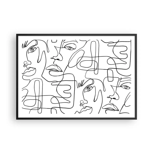 Affisch i svart ram - I trassliga känslor - 100x70 cm