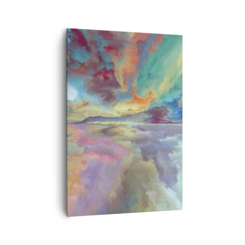 Canvastavla - Bild på duk - Två himlar - 70x100 cm
