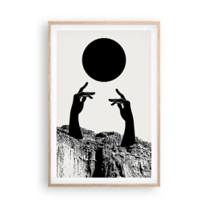 Affisch i ram av ljusek - Surrealistisk komposition: solen och resten - 61x91 cm