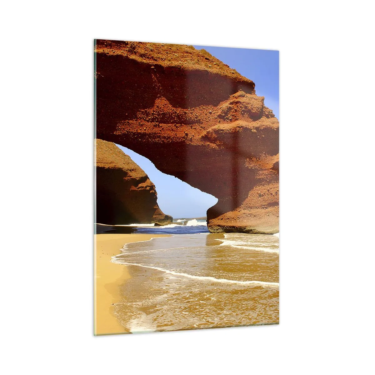 Glastavla - Bild på glas - Vatten och vind i tusentals år - 50x70 cm