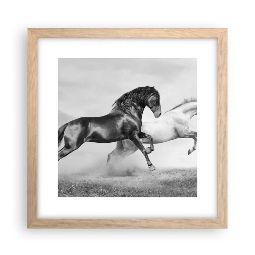 Affisch i ram av ljusek - Änglar och demoner - 30x30 cm