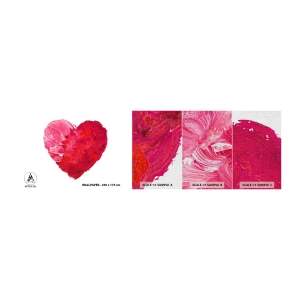 Provbit av fototapet Premium Canvas - All you need is love - Abstraktion, Rött hjärta, Symbol för kärlek - 100x30 cm