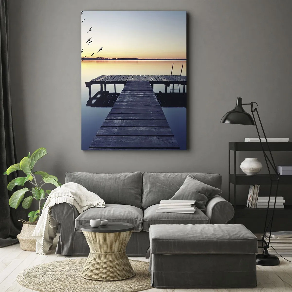 Canvastavla - Bild på duk - Det var en bra dag - 50x70 cm