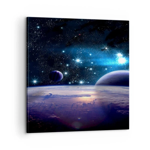 Canvastavla - Bild på duk - Fortfarande ensamma? - 60x60 cm