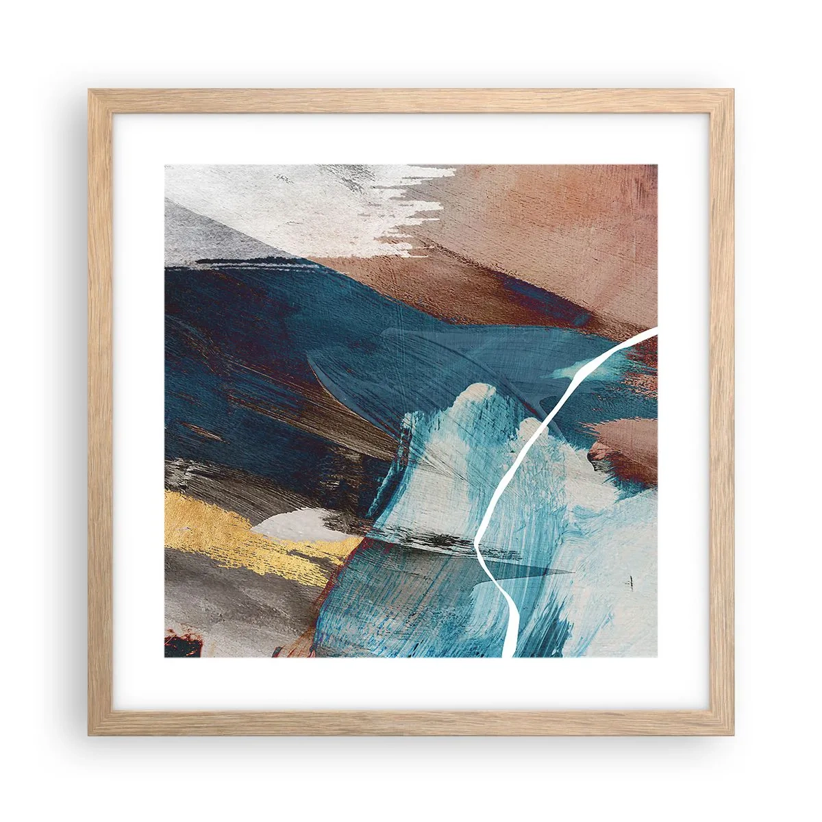 Affisch i ram av ljusek - Med styrka och energi - 40x40 cm