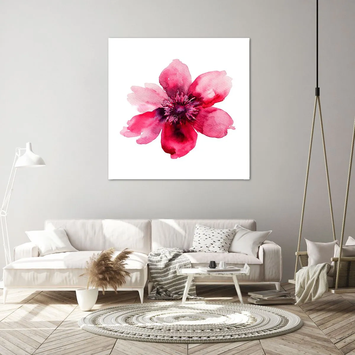 Canvastavla - Bild på duk - Doftande karminkyss - 60x60 cm