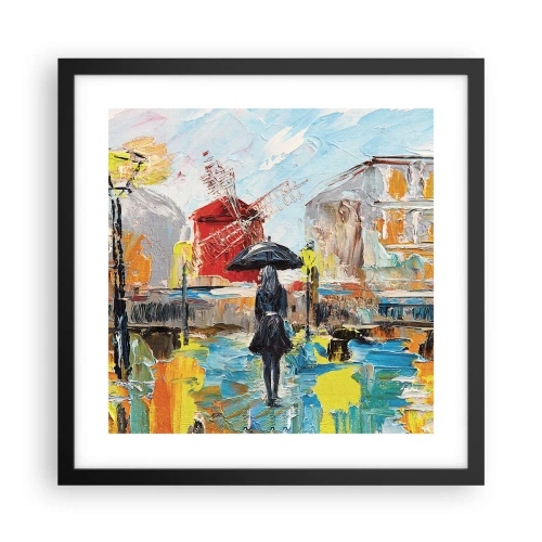 Affisch i svart ram - Parislegender - 40x40 cm